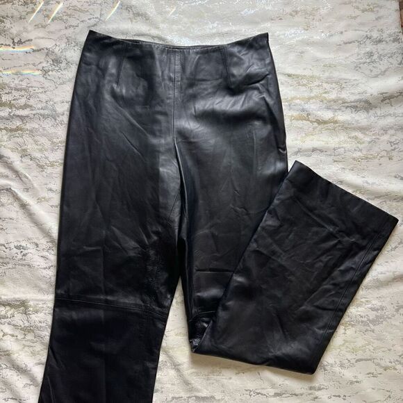Talbots vintage 100% leather straight leg trouser - Picture 1 of 9